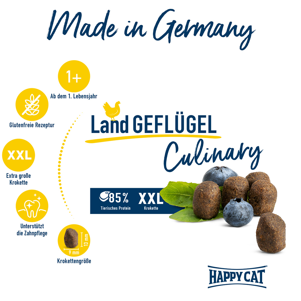 Happy Cat - Culinary Adult Land Geflügel - 1 x 1,3kg - 2