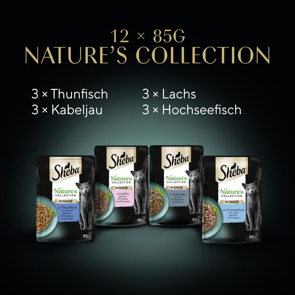 Sheba - Natures Collection Sauce Lover Feine Vielfalt - 4 x 12X85g - 9