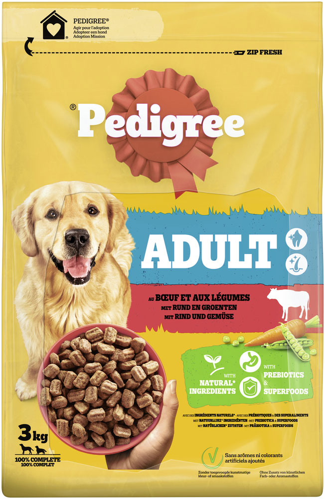 Pedigree - Adult Rind + Gemüse - 1 x 3kg - 3