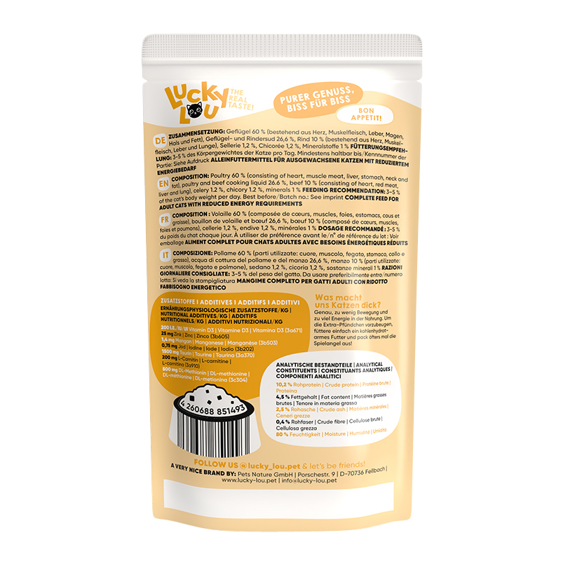 Lucky Lou - Sterilized Geflügel & Rind - 16 x 125g - 2