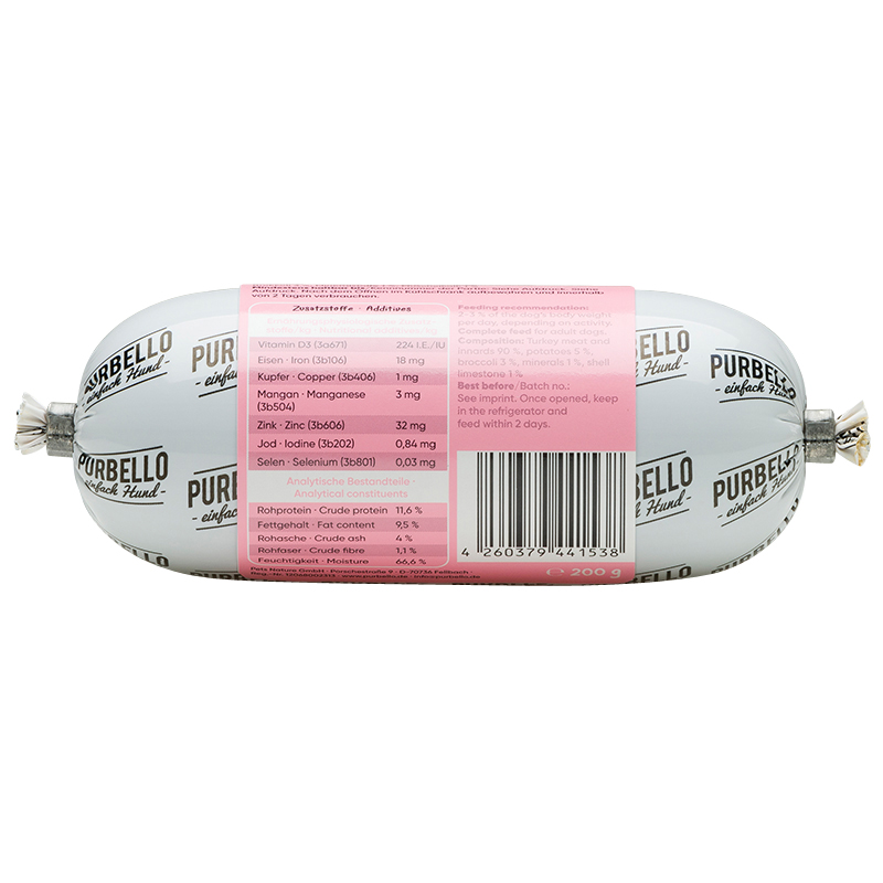 Purbello - Hunderolle mit Pute - 1 x 200g - 2