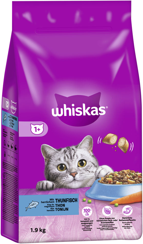 Whiskas - Whiskas Beutel 1+ mit Thunfisch - 1 x 1,9kg - 2