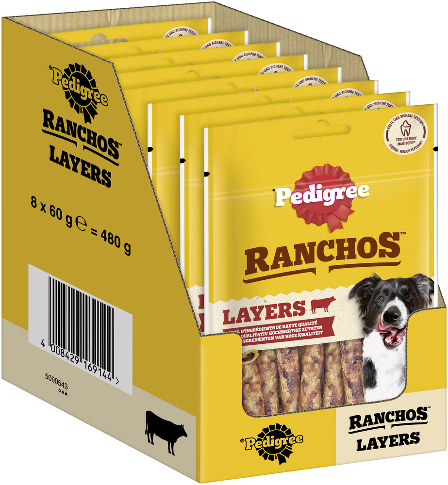 Pedigree - Ranchos Layers mit Rind - 1 x 60g - 2