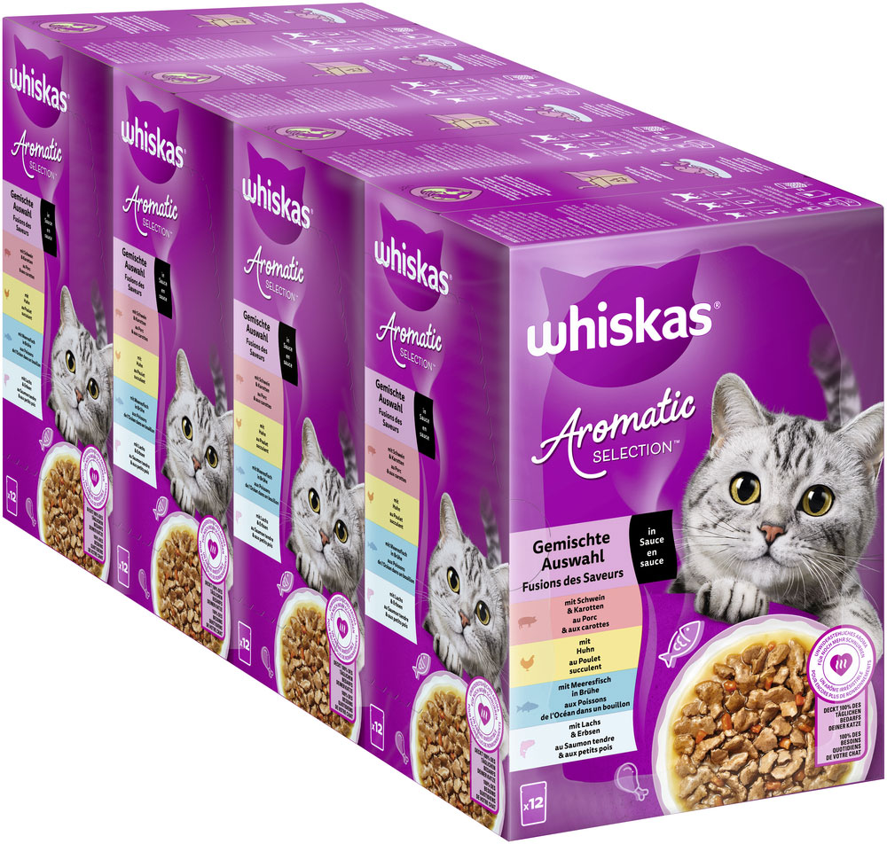 Whiskas - Whiskas Multipack 1+ Gemischte Auswahl in Gelee - 4 x 12X85g - 3