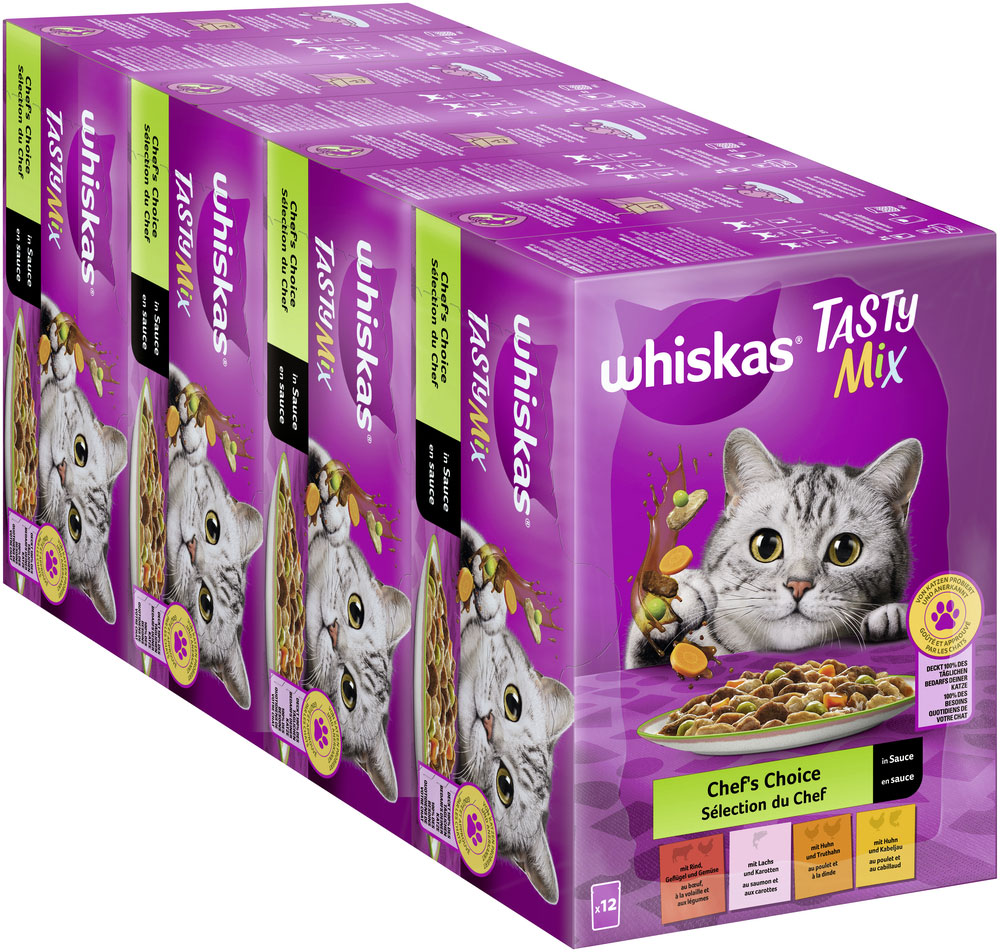 Whiskas - Whiskas Multipack Tasty Mix Chef's Choice in Sauce - 1 x 12X85g - 3
