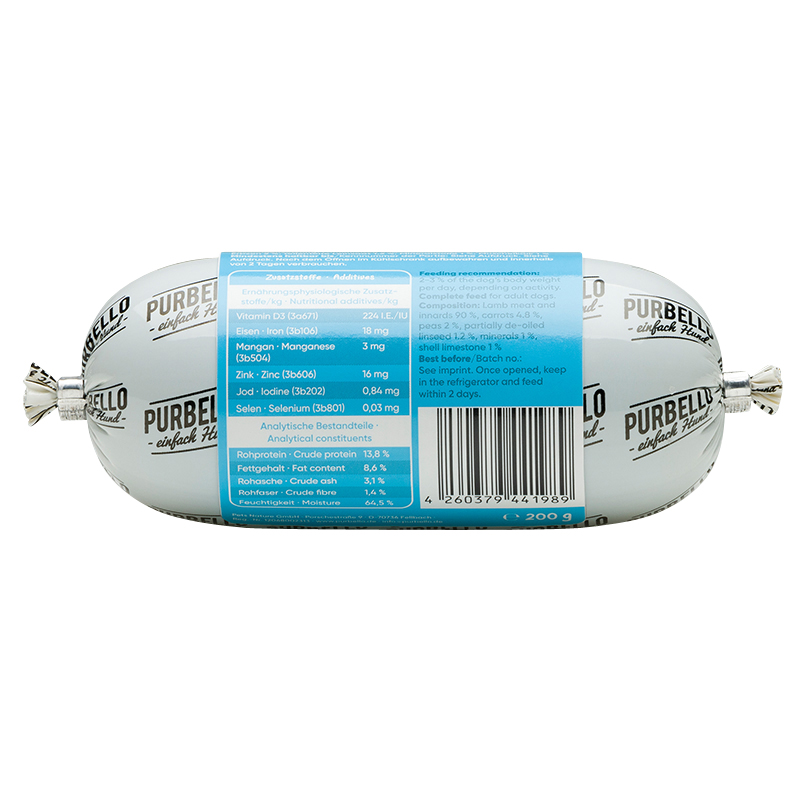 Purbello - Hunderolle mit Lamm - 1 x 200g - 2