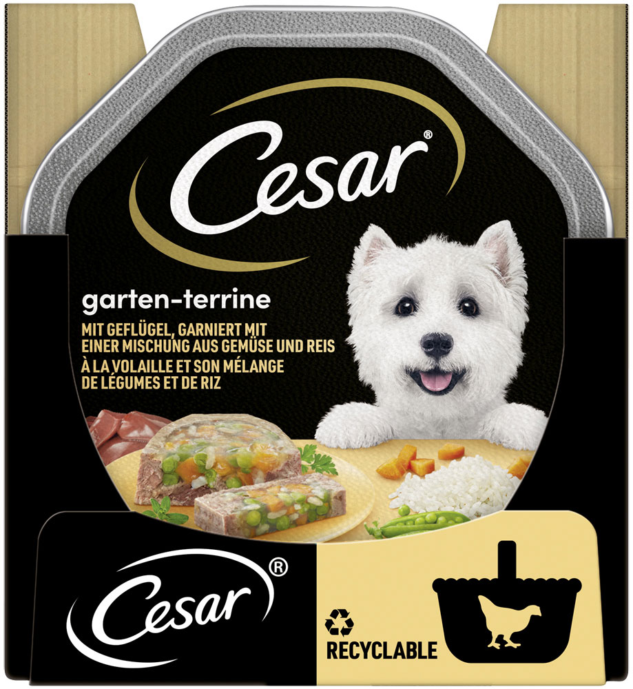 Cesar - Gartenvielfalt Geflügel & Gemüse & Reis - 14 x 150g - 3