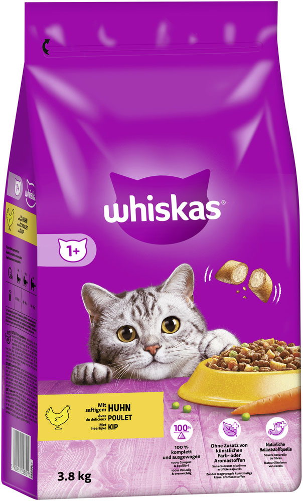 Whiskas - 1+ mit Huhn - 1 x 3,8kg - 3