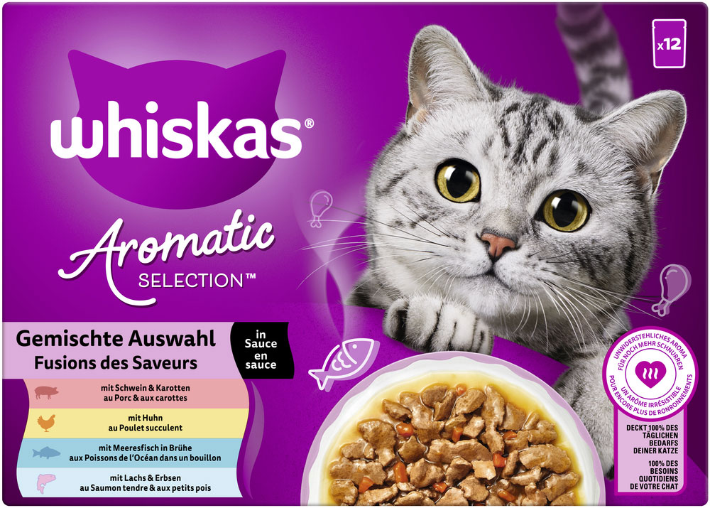 Whiskas Multipack 1+ Gemischte Auswahl in Gelee