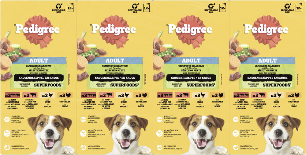 Pedigree - Multipack gemischte Selektion in Sauce - 1 x 12X100g - 6