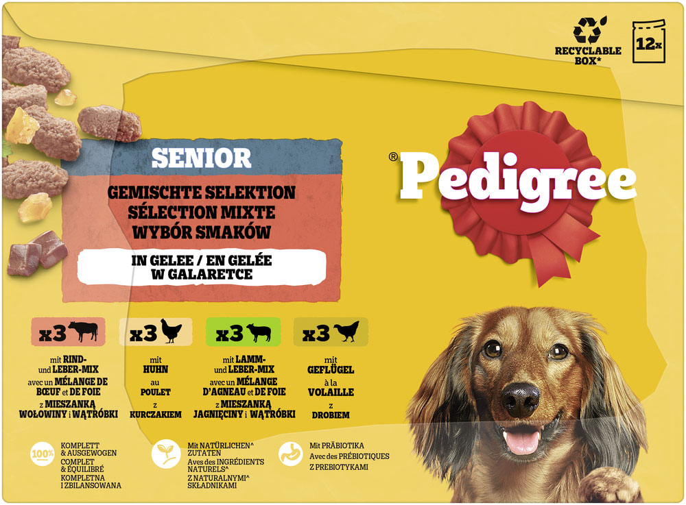 Pedigree - MP Senior in Gelee - 4 x 12X100g - 4