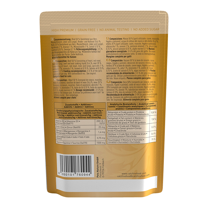 Catz Finefood - CLASSIC Rind & Kalb - 16 x 85g - 2