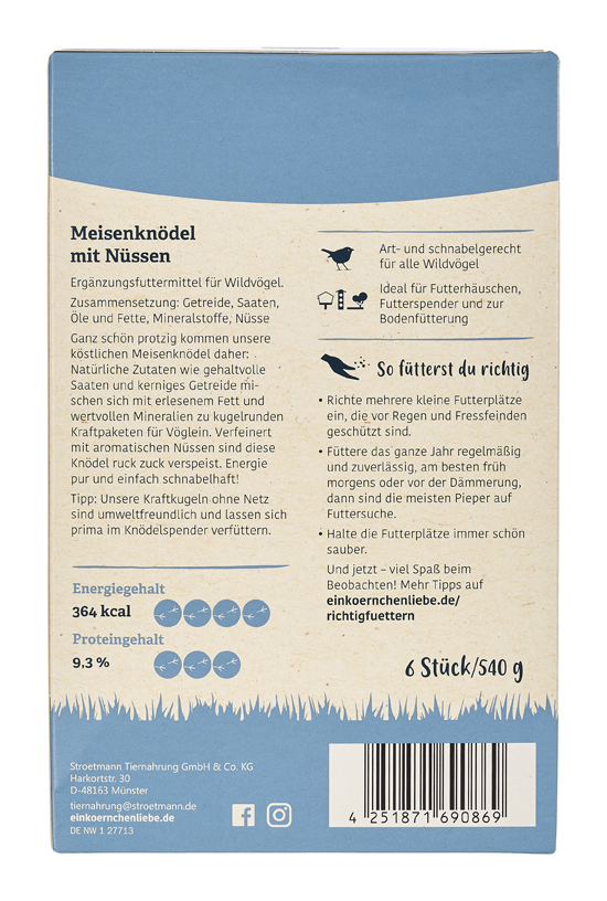 elles - Meisenknödel ohne Netz mit Nüssen 6 Stück - 1 x 6 Stück - 2