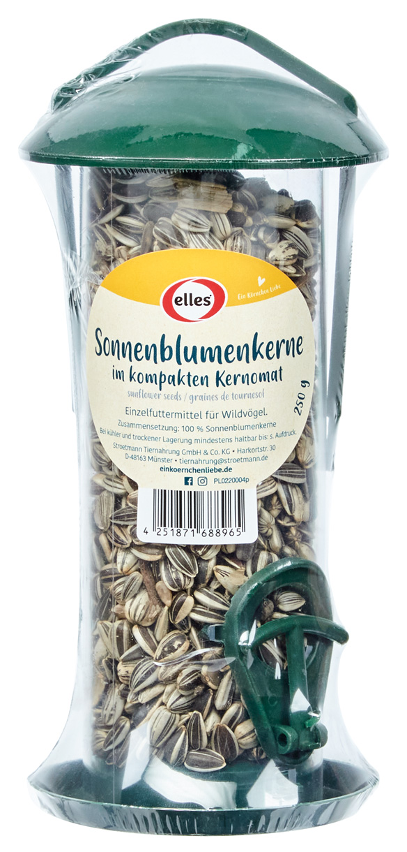 Sonnenblumenkerne im Futterspender 250g