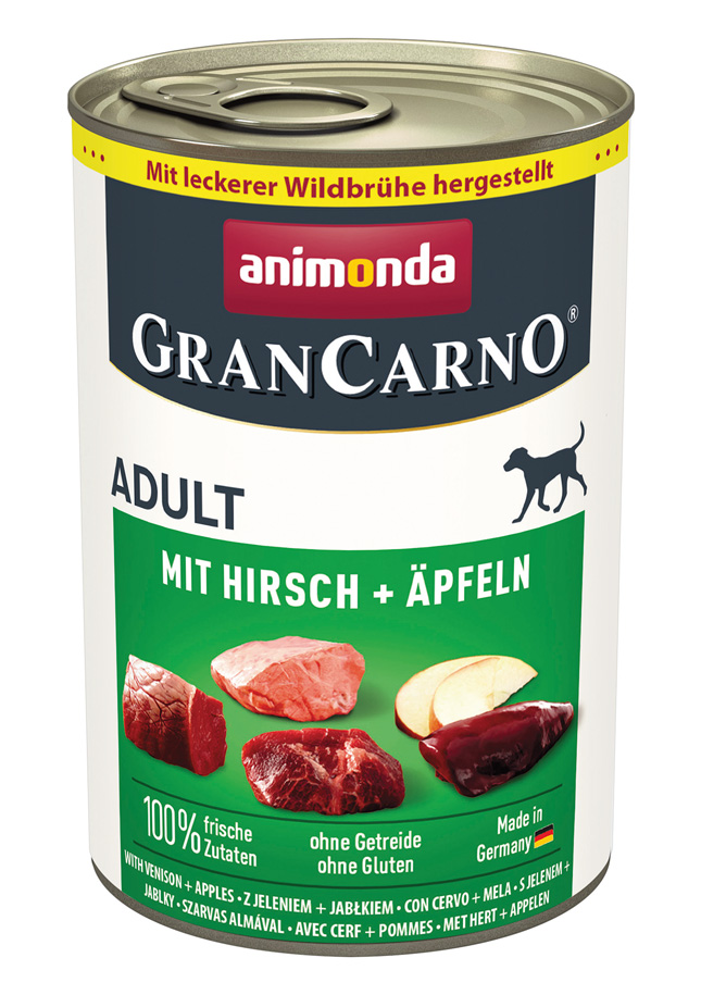 Adult mit Hirsch + Äpfeln