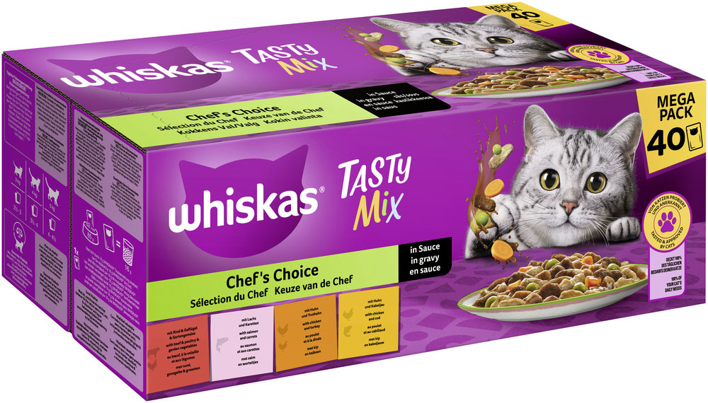 Whiskas - Whiskas Tasty Mix Multipack Chef's Choice in Sauce - 1 x 40X85g - 2
