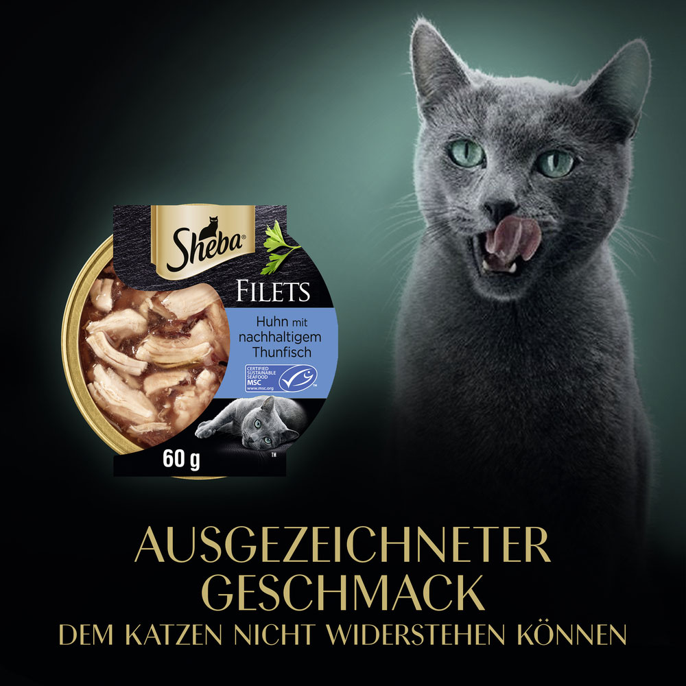 Sheba - Filets mit Huhn & Thunfisch - 16 x 60g - 10