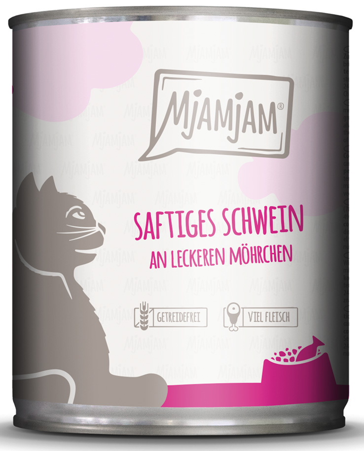 saftiges Schwein an leckeren Möhrchen