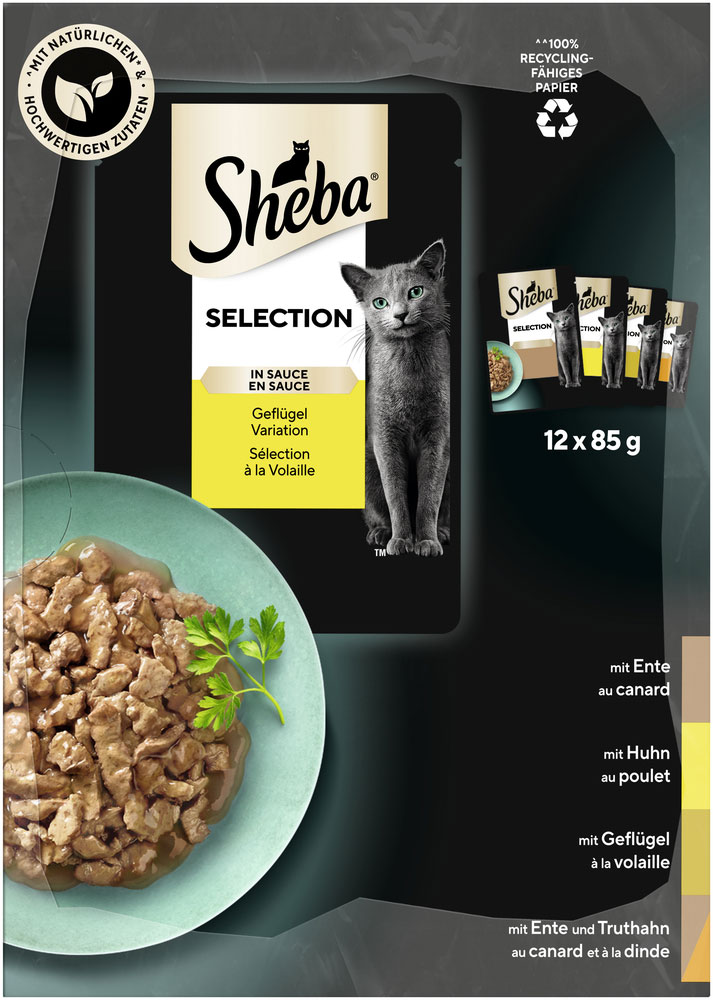 Sheba - MP Selection Geflügel Variation - 4 x 12X85g - 5