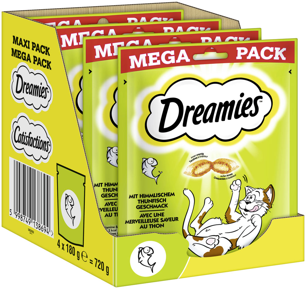 Dreamies - Dreamies mit Thunfischgeschmack - 4 x 180g - 2