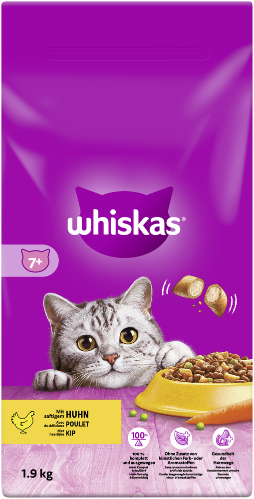 Whiskas - 7+ mit Huhn - 1 x 1,9kg - 2