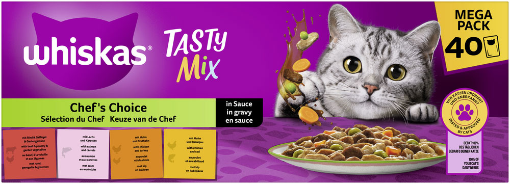 Whiskas Tasty Mix Multipack Chef's Choice in Sauce
