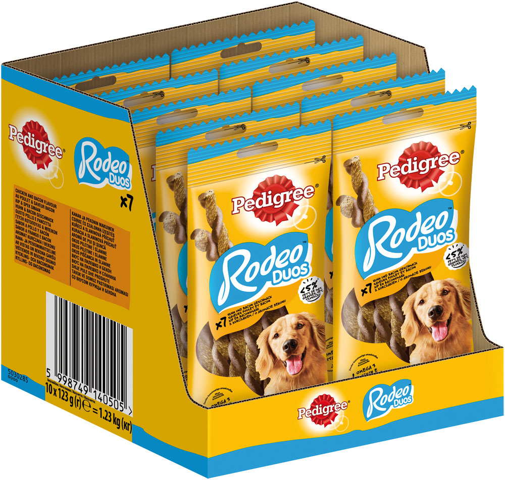 Pedigree - Rodeo Duos mit Huhn & Bacon - 1 x 7 Stück - 3