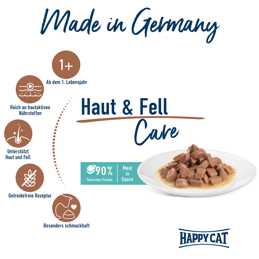 Happy Cat - Pouch Care Haut & Fell - 20 x 85g - 2