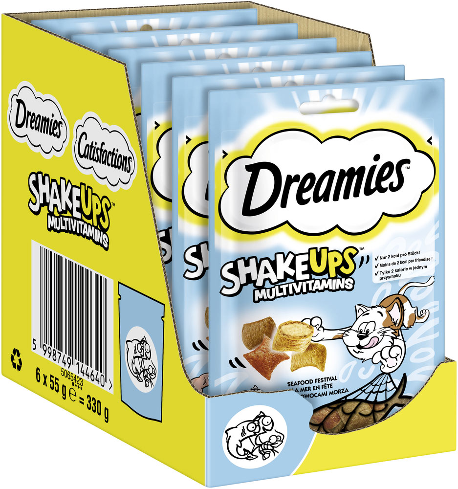 Dreamies - Shake Ups mit Seafood - 6 x 55g - 2