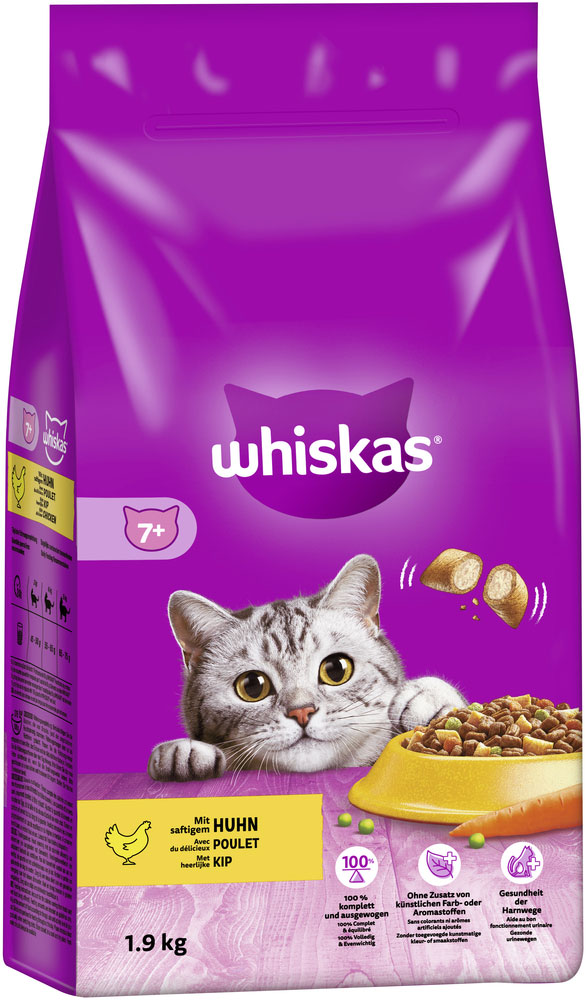 Whiskas - 7+ mit Huhn - 1 x 1,9kg - 3