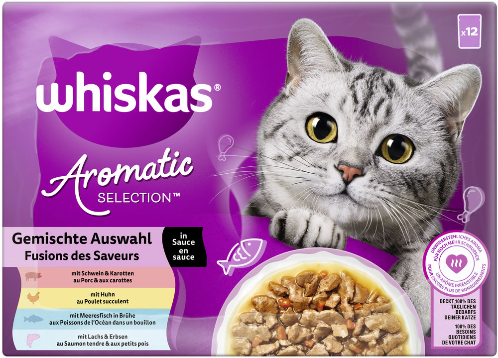 Whiskas - Whiskas Multipack 1+ Gemischte Auswahl in Gelee - 4 x 12X85g - 4