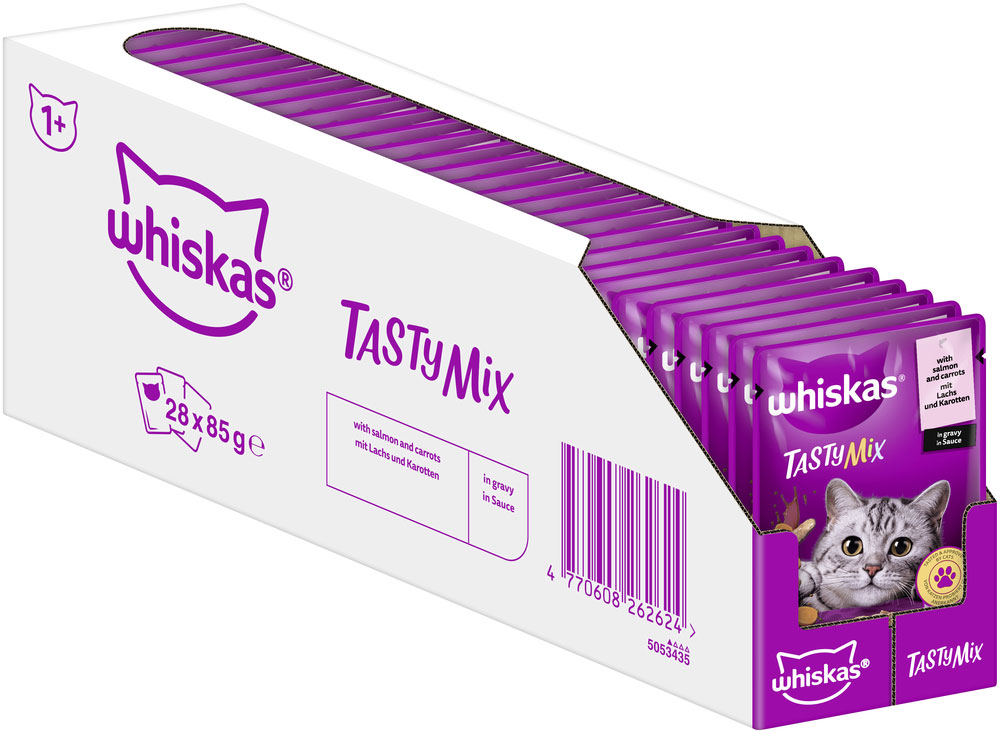 Whiskas - Whiskas Tasty Mix mit Lachs und Karotten in Sauce - 28 x 85g - 3