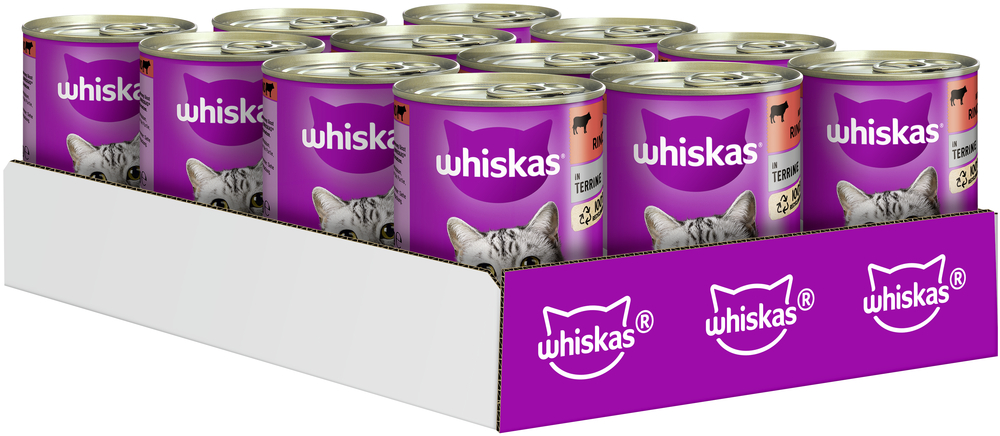 Whiskas - 1+ mit Rind in Terrine 4g - 12 x 400g - 2