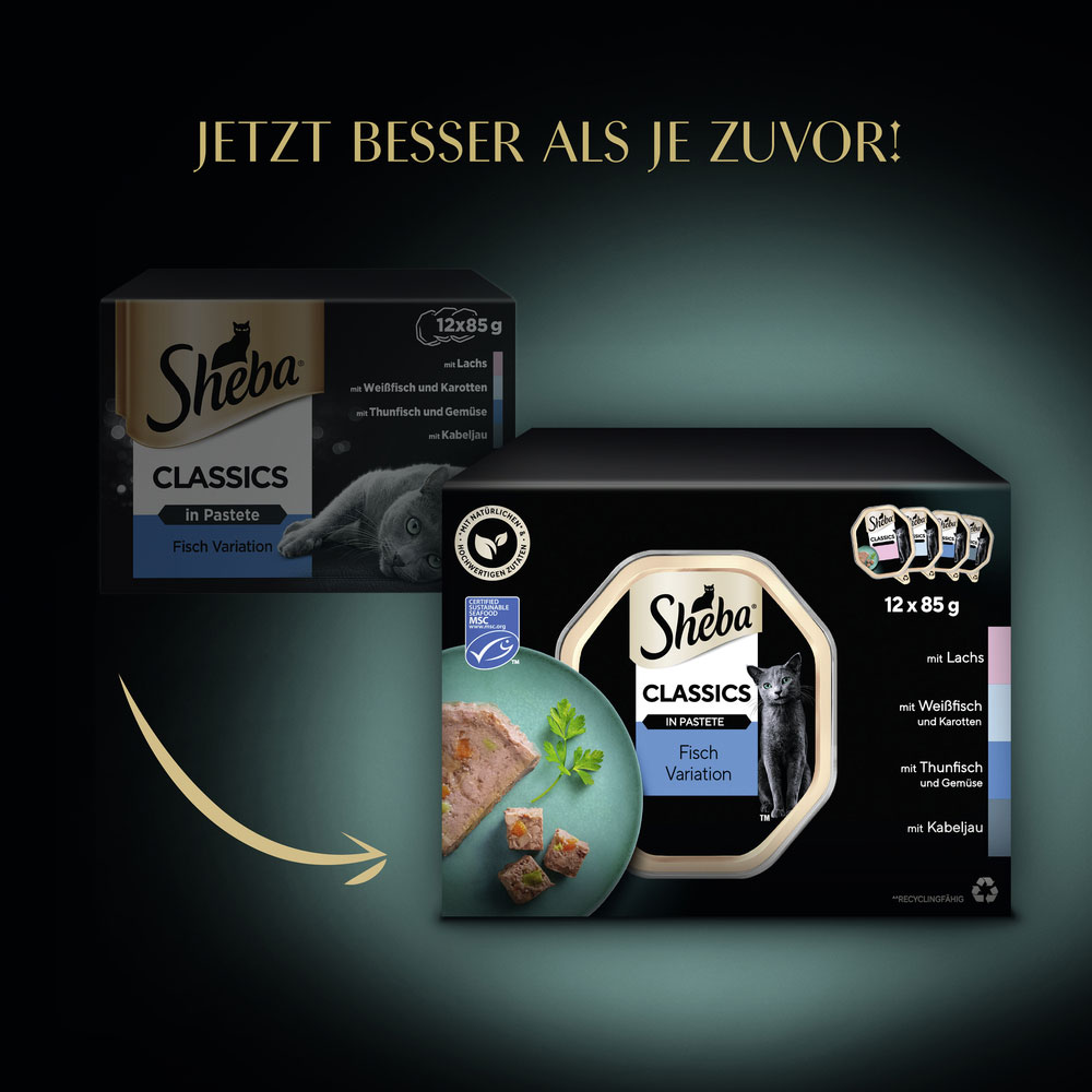 Sheba - Multipack Classics in Pastete Fisch Variation MSC - 1 x 12X85g - 8