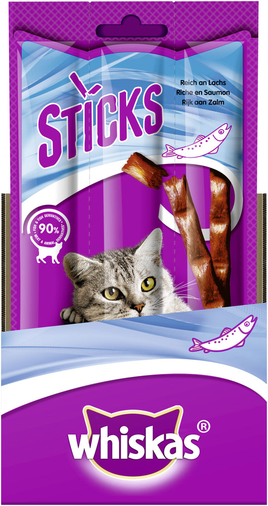Whiskas - Sticks Lachs 36g - 1 x 36g - 3