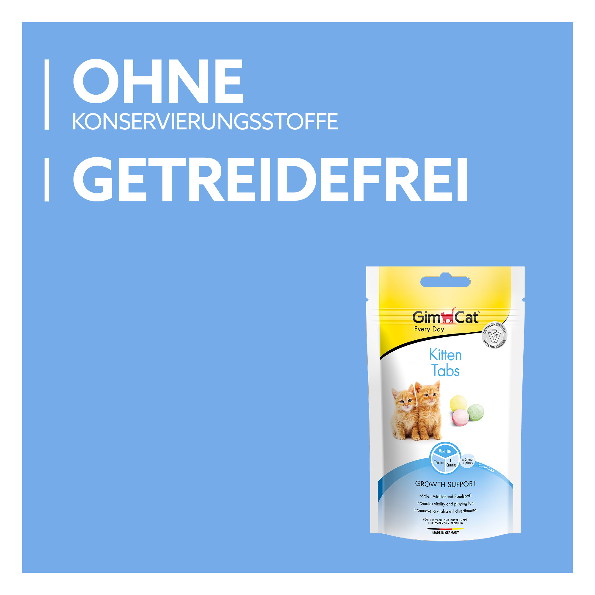 GimCat - Kitten Tabs - 8 x 40g - 4