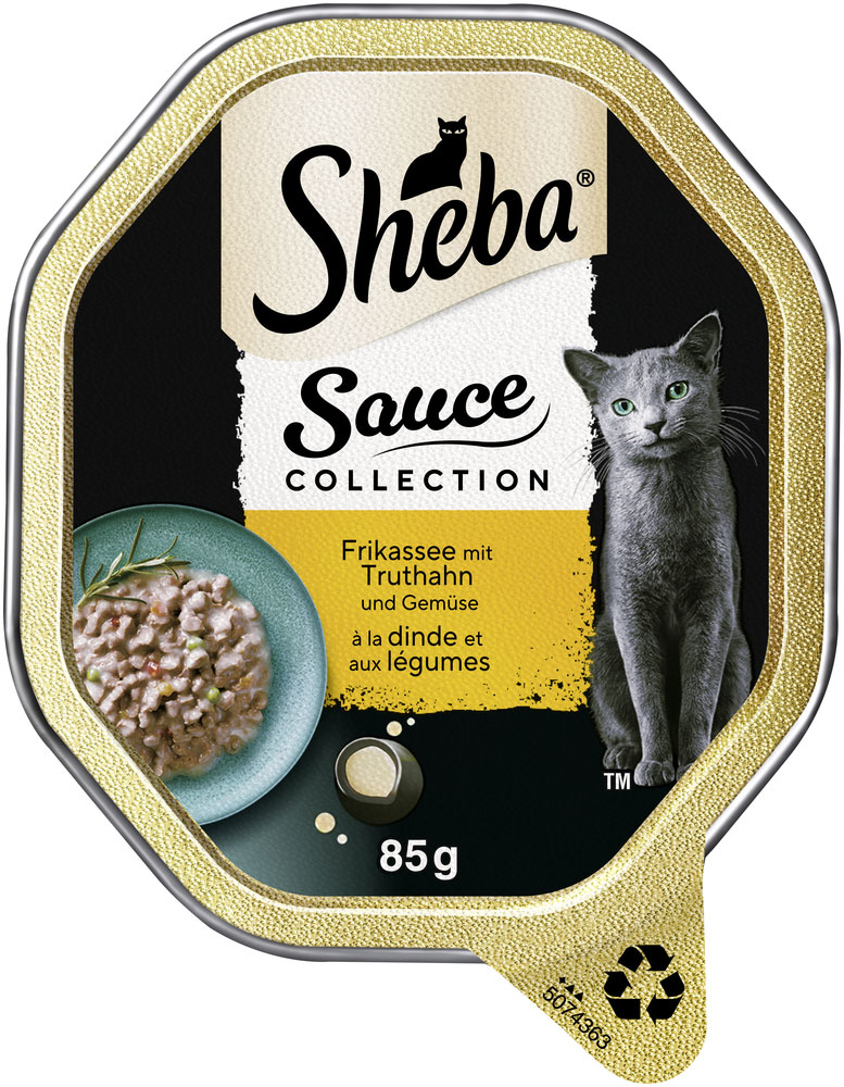 Sheba - Sauce Collection Frikassée mit Truthahn und Gemüse - 22 x 85g - 2