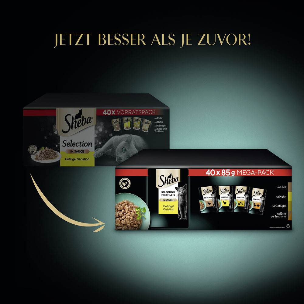 Sheba - MULTIPACK SELECTION IN SAUCE GEFLUEGEL VARIATION - 1 x 40x85g - 4