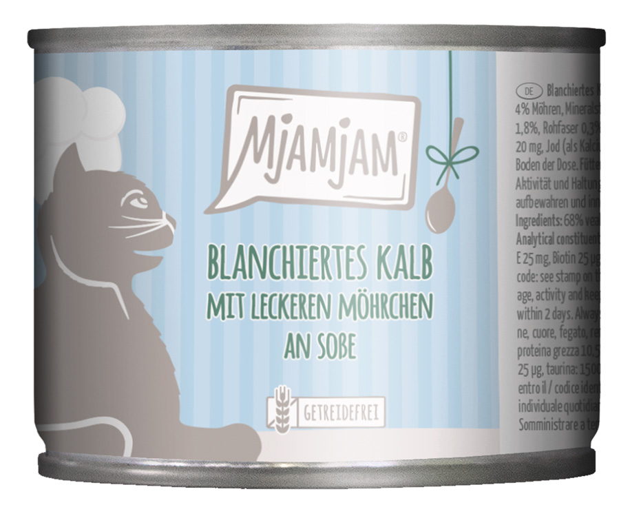 blanchiertes Kalb mit leckeren Möhrchen an Soße