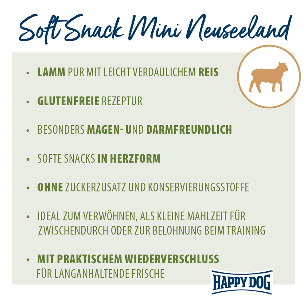 Happy Dog - Soft Snack Mini Neuseeland - 1 x 100g - 2