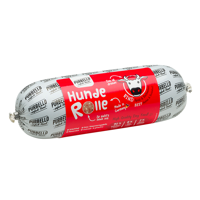 Purbello - Hunderolle mit Rind - 1 x 800g - 4