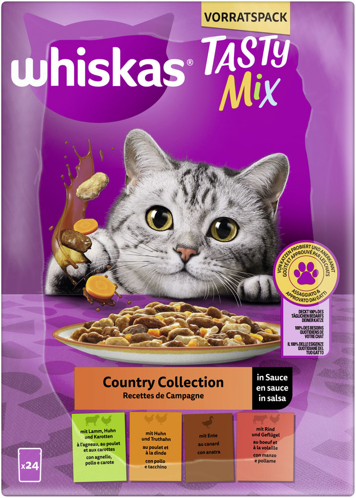 Whiskas - Whiskas Tasty Mix Multipack Country Collection in Sauce - 1 x 24X85g - 5