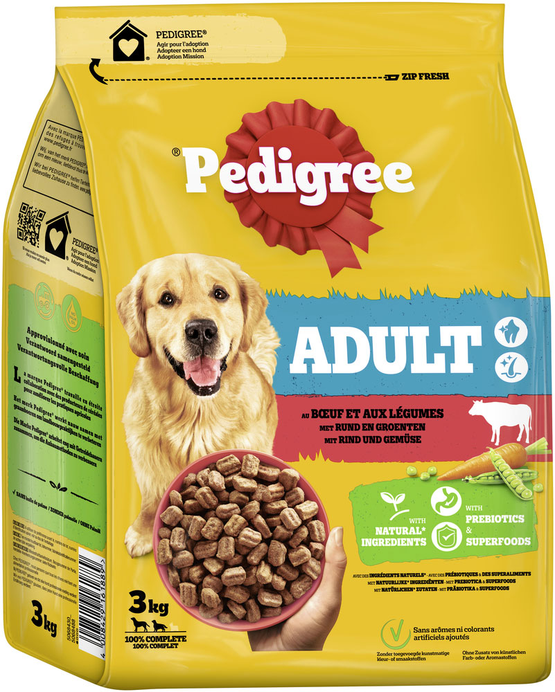 Pedigree - Adult Rind + Gemüse - 1 x 3kg - 2