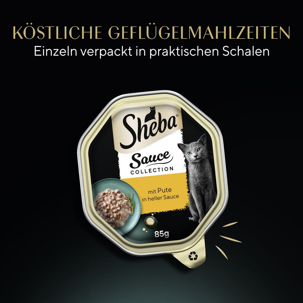 Sheba - Sauce Collection mit Pute in heller Sauce - 22 x 85g - 9