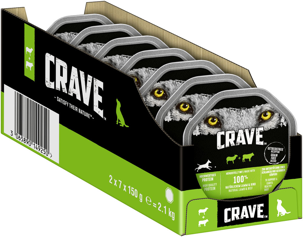Crave - Pastete mit Lamm & Rind - 14 x 150g - 2