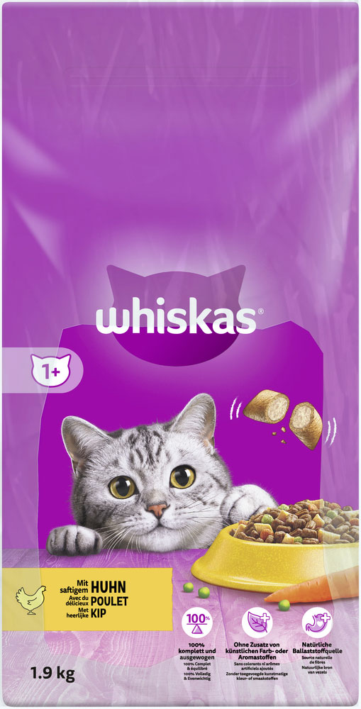 Whiskas - 1+ mit Huhn - 1 x 1,9kg - 4