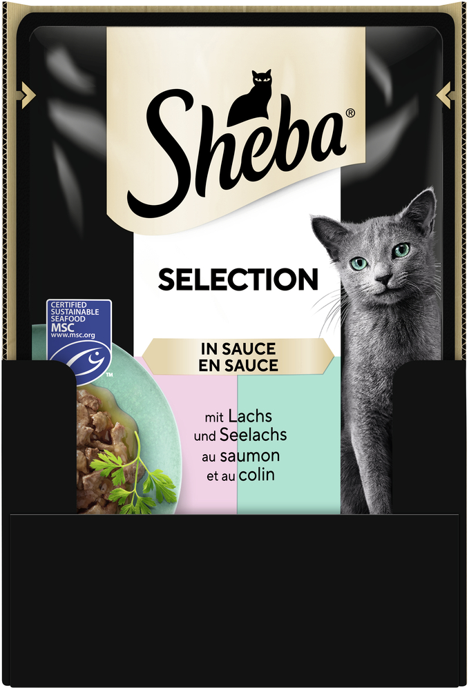 Sheba - Selection in Sauce mit Lachs & Seelachs (MSC) - 28 x 85g - 3