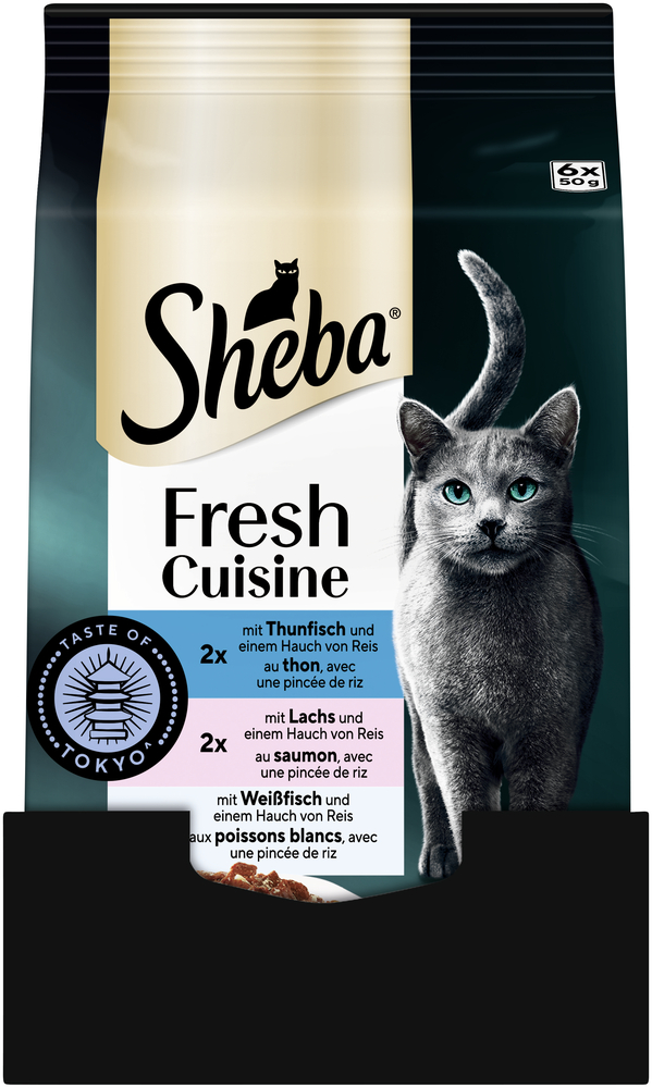 Sheba - Fresh Cuisine Thunfisch, Lachs & Weißfisch - 6 x 6X50g - 3