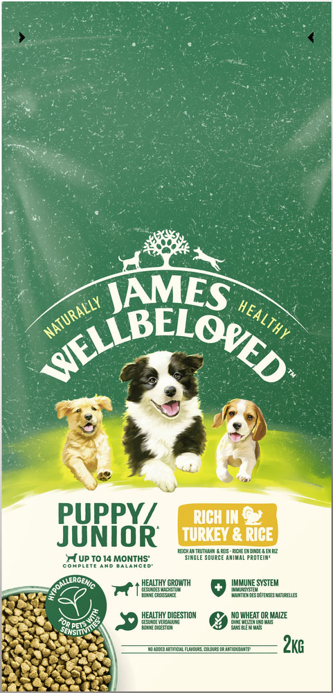 James Wellbeloved - Junior Reich an Truthahn & Reis - 3 x 2kg - 2