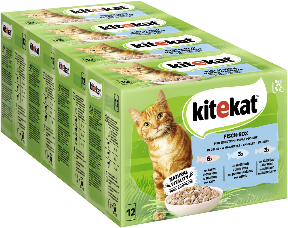 Kitekat - MP Fischbox in Gelee - 4 x 12X85 Stück - 2